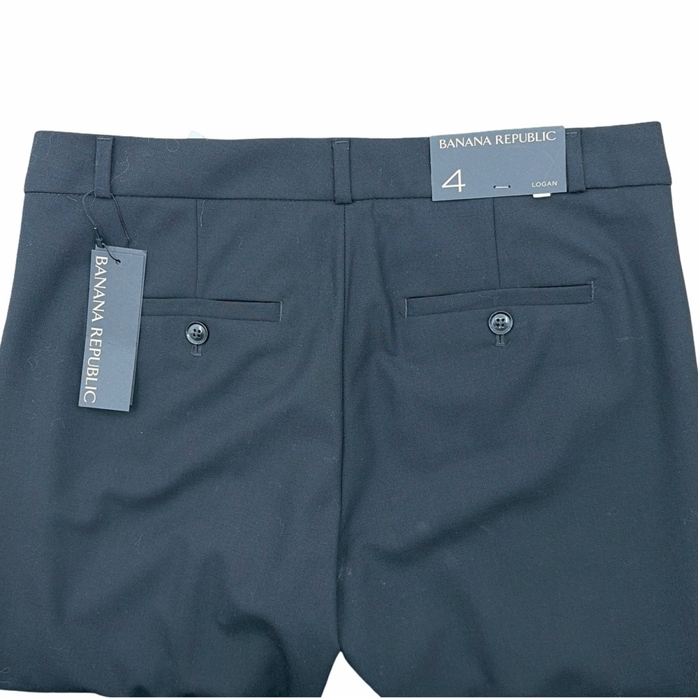 Banana Republic The Logan Fit Women’s Black Trousers Lightweight Wool Size 4 NWT - Picture 7 of 11